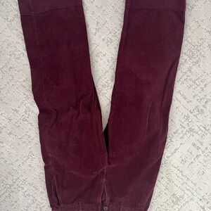 Old Navy Wide Leg High Rise Maroon Corduroy Trousers